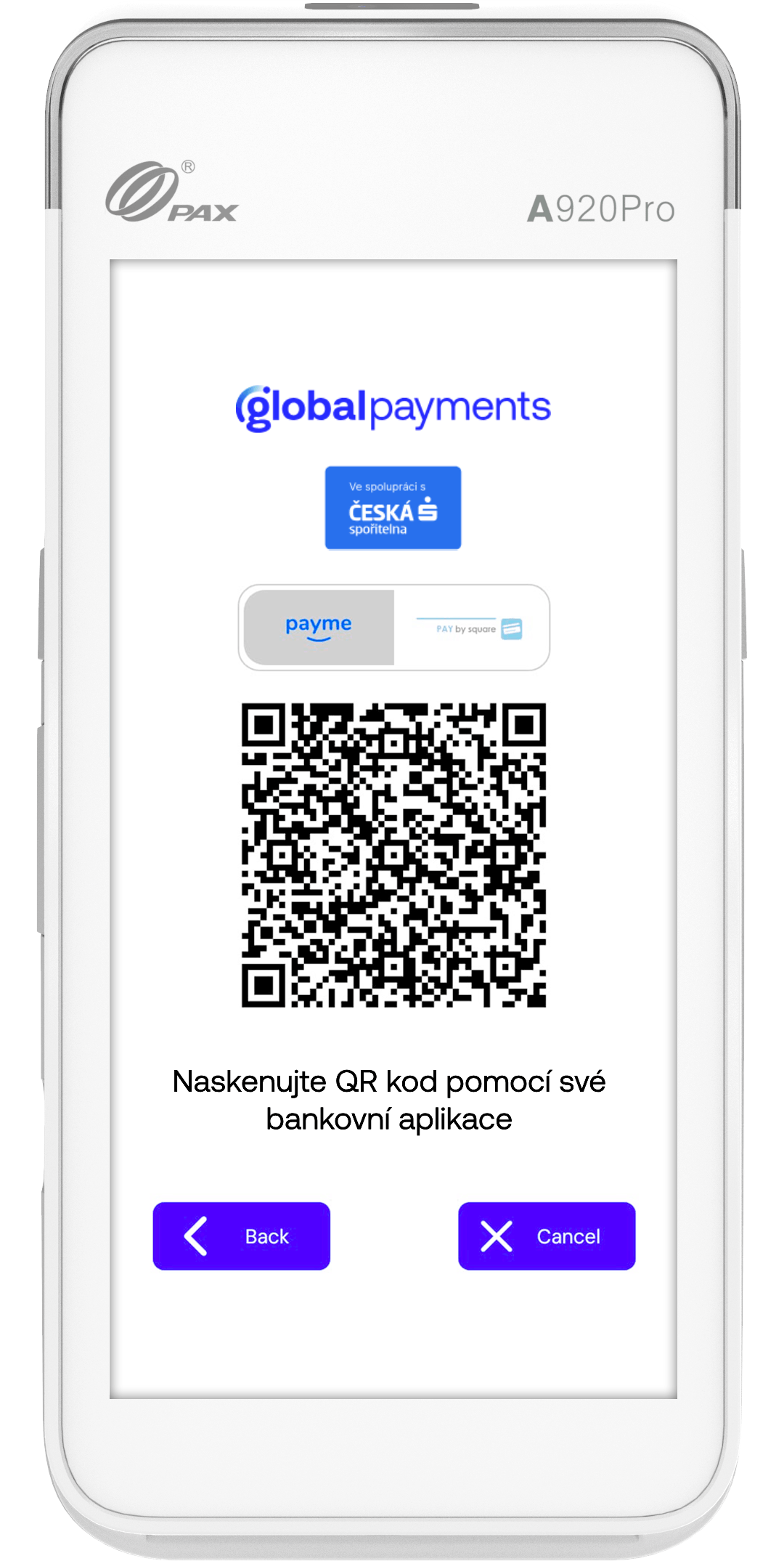 Návod QR platby