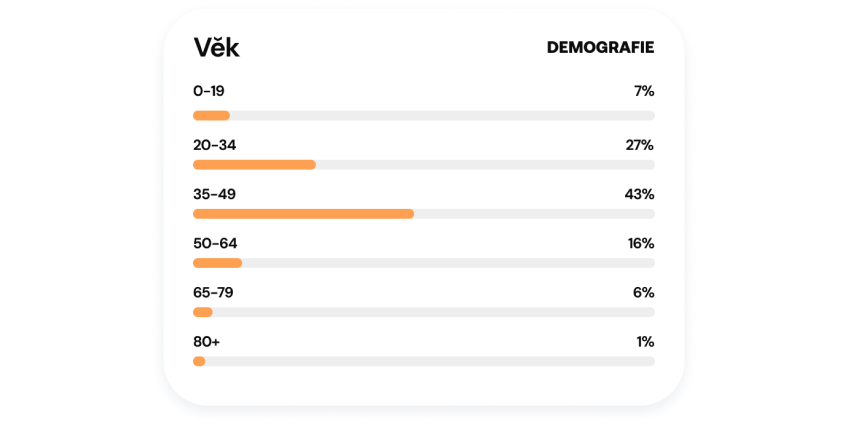 image of an analysis dashboard of demographics